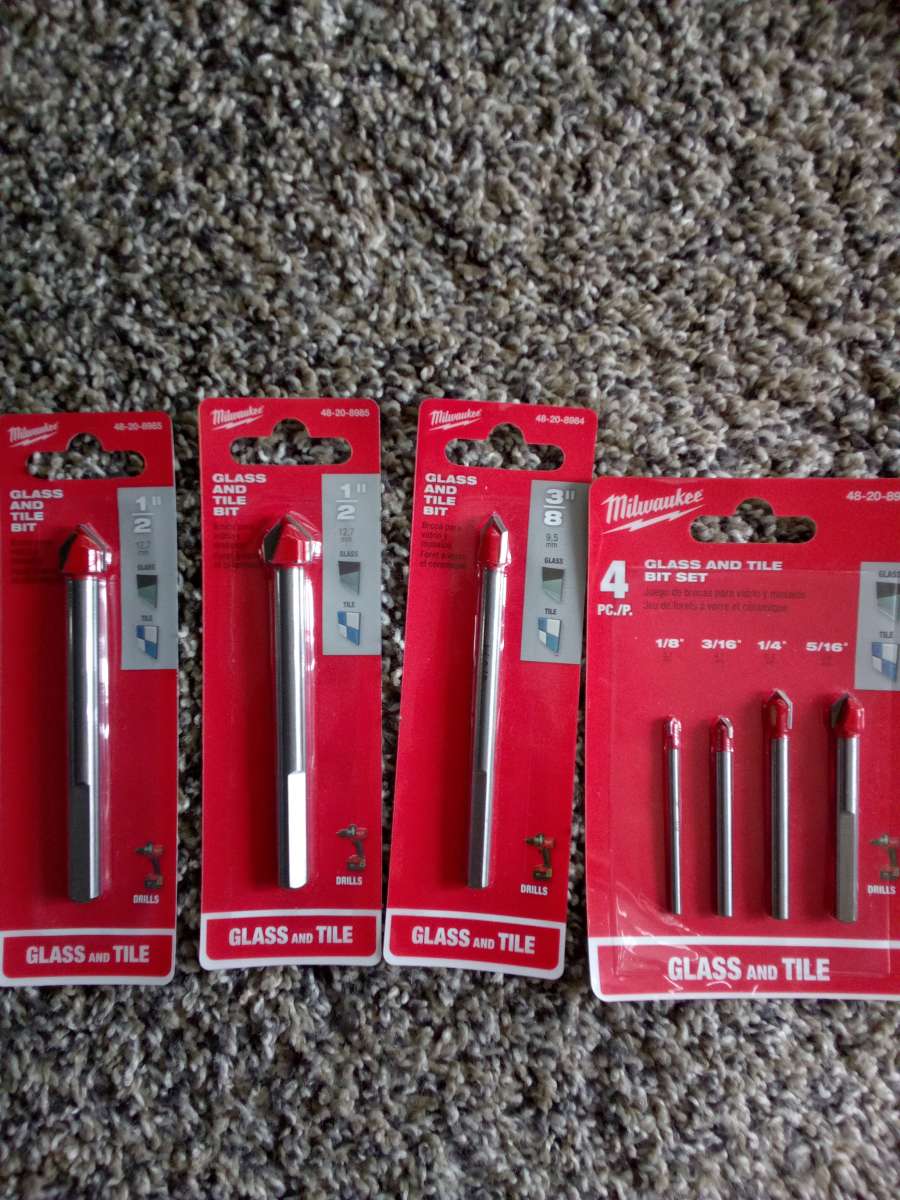 Milwaukee Glass And Tile Bits bundle
