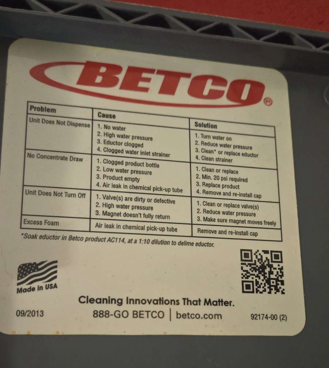 Betco FastDraw Pro