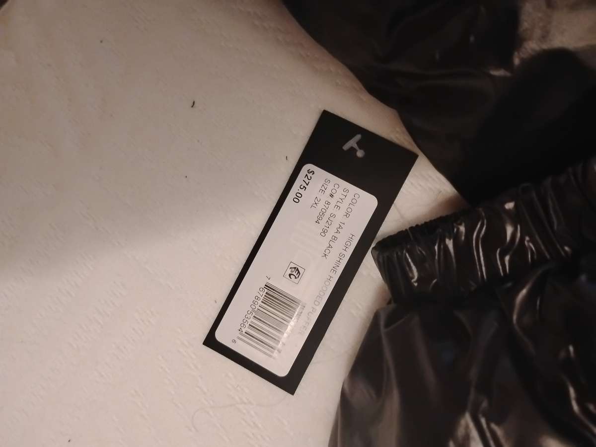 Sean john black hooded puffer jacket 2XL New with tag