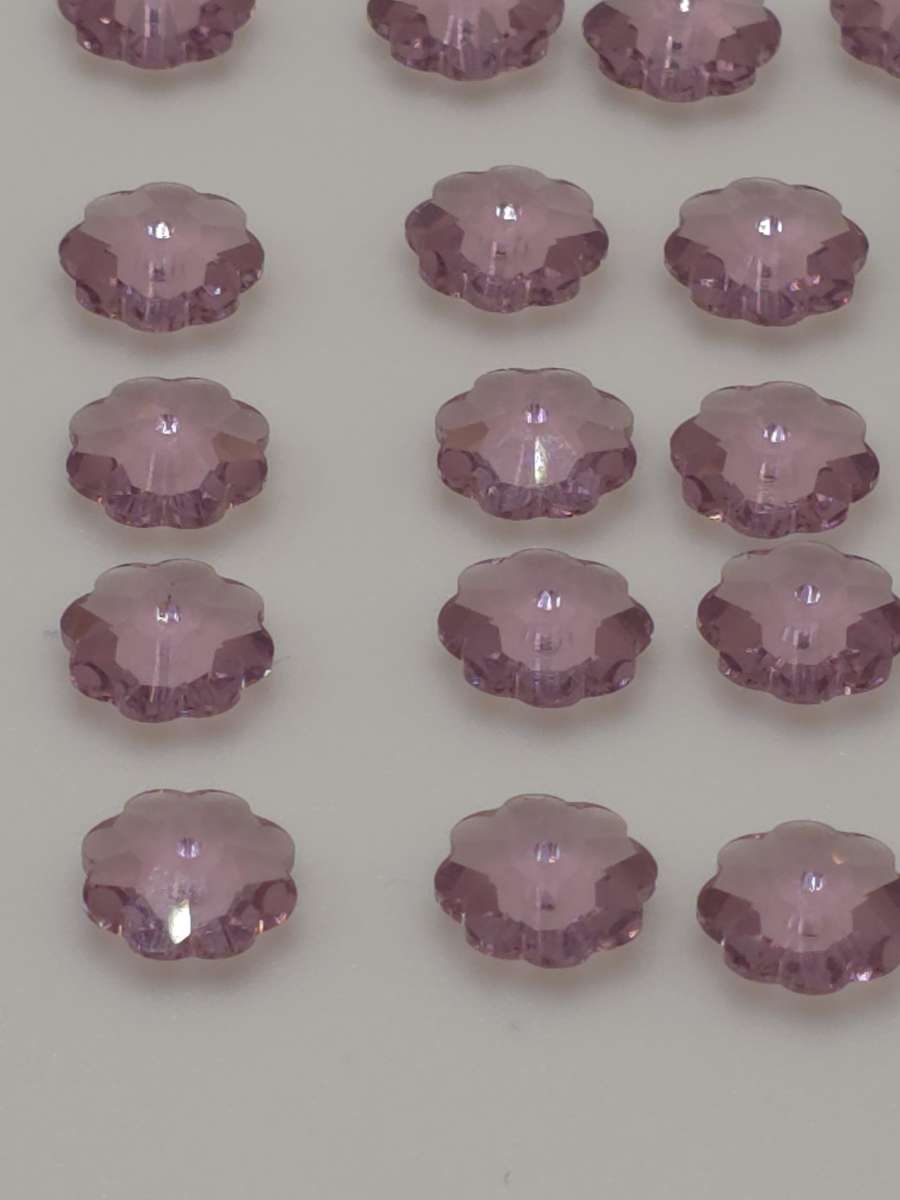 Swarovski 3700 flower 10mm lt amethyst