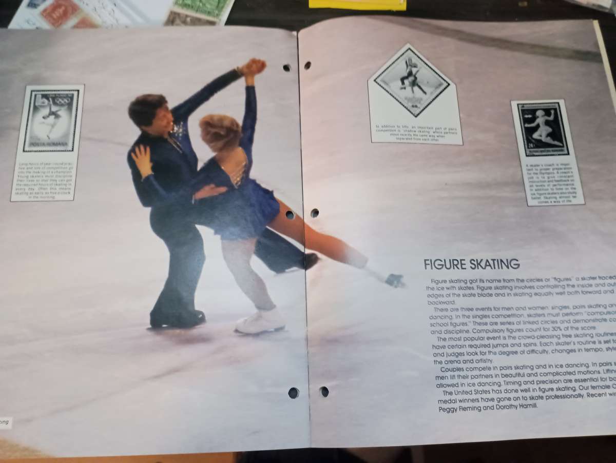 winter Olympics stamp book