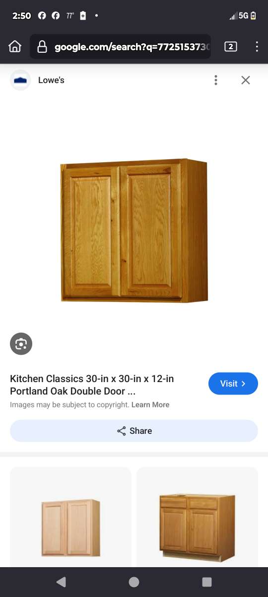 home improvement brand new cabinets from Lowes