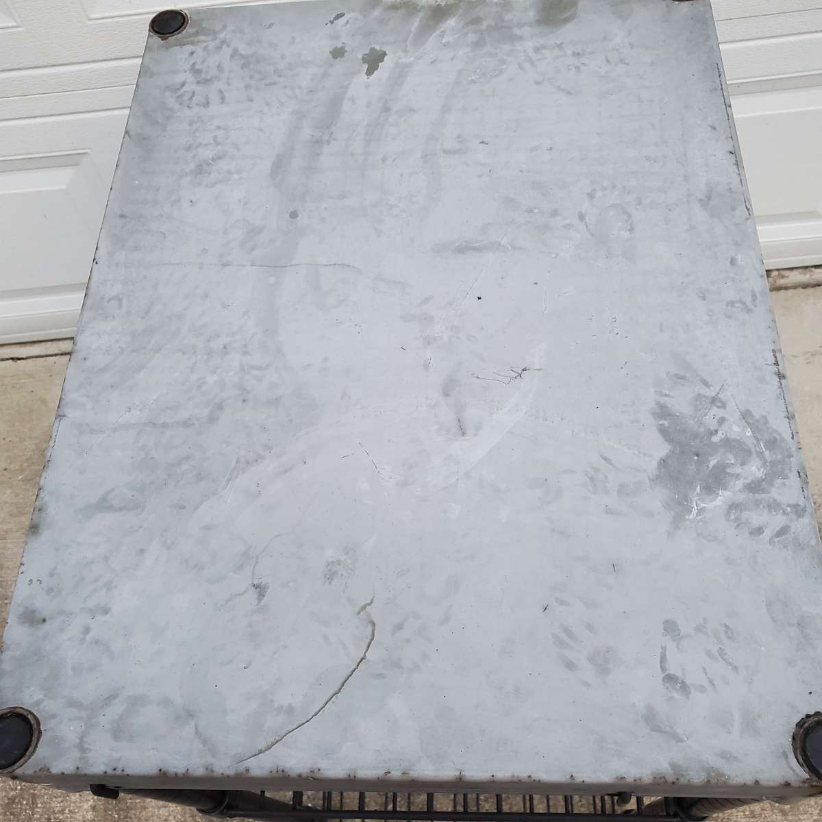 2 Shelf Rack With Stainless Steel Top And Pull Out Basket