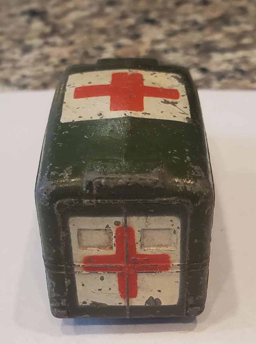 Vintage diecast Military Green Ambulance