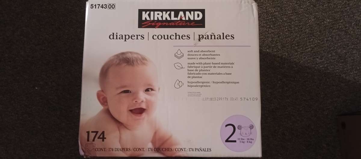 174 Kirkland size 2 diapers