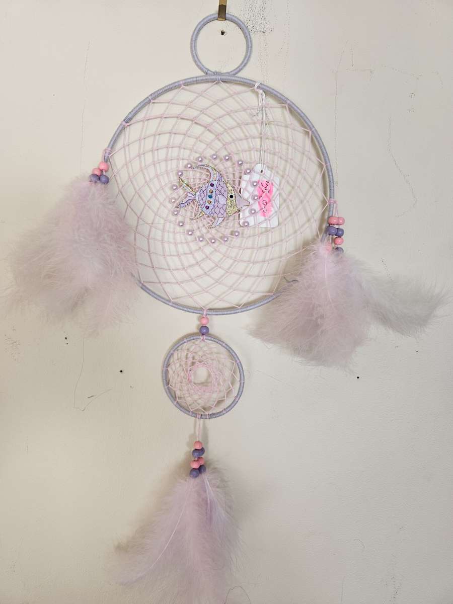 handmade tropical fish dreamcatcher