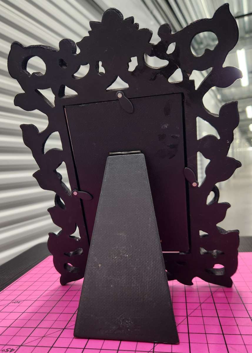 Abigail Ahern Black Velvet Baroque 4x6 Picture Frame