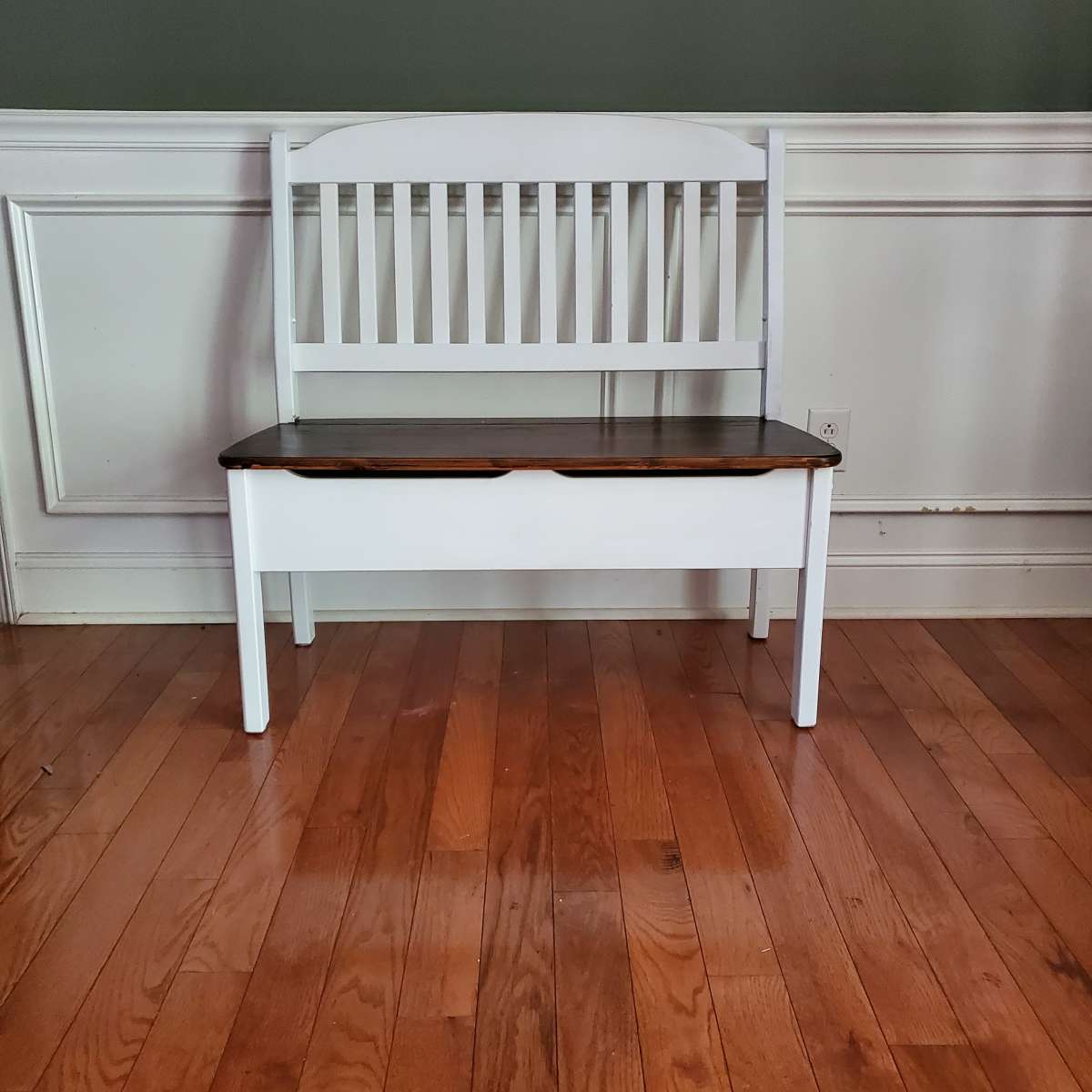 Wooden Bench W Storage