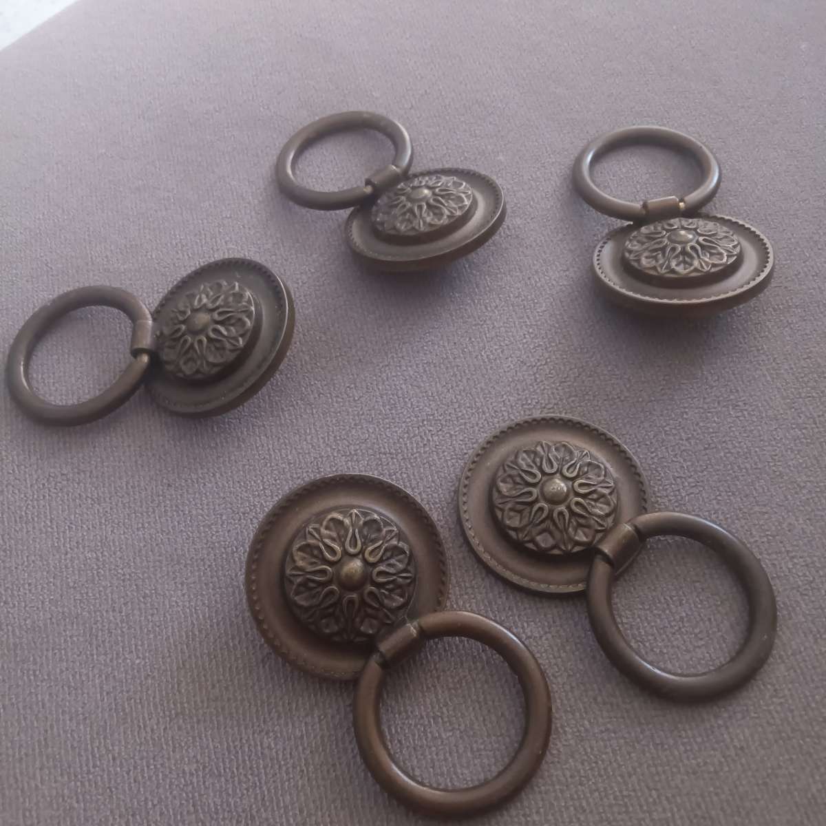 dresser handle metal brown