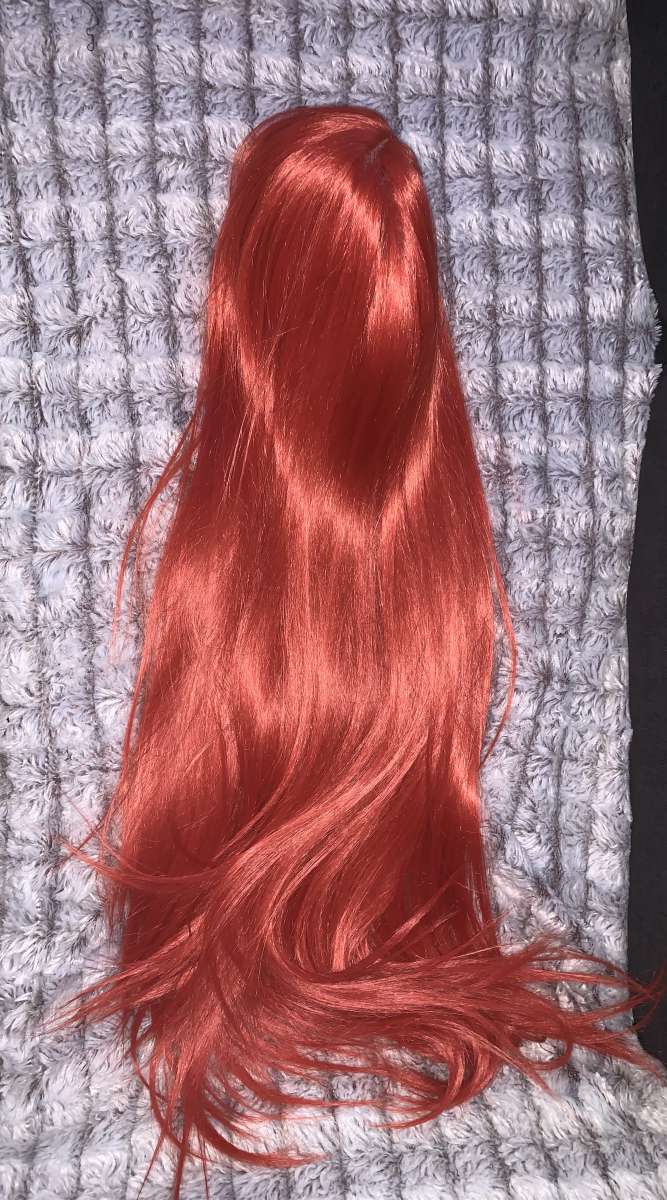 Conkolar Orange Straight Synthetic Lace FrontWigs Long Hair