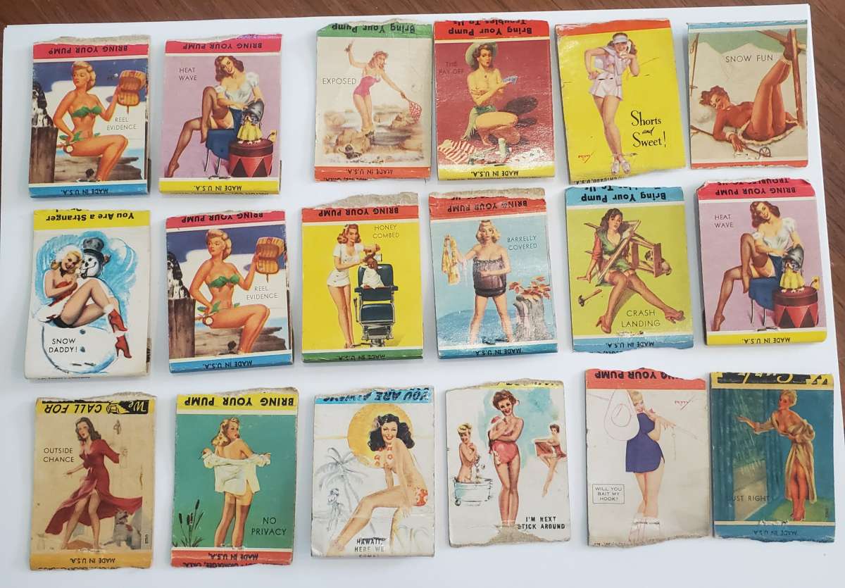 Vintage Pinup Girl Matchbook covers