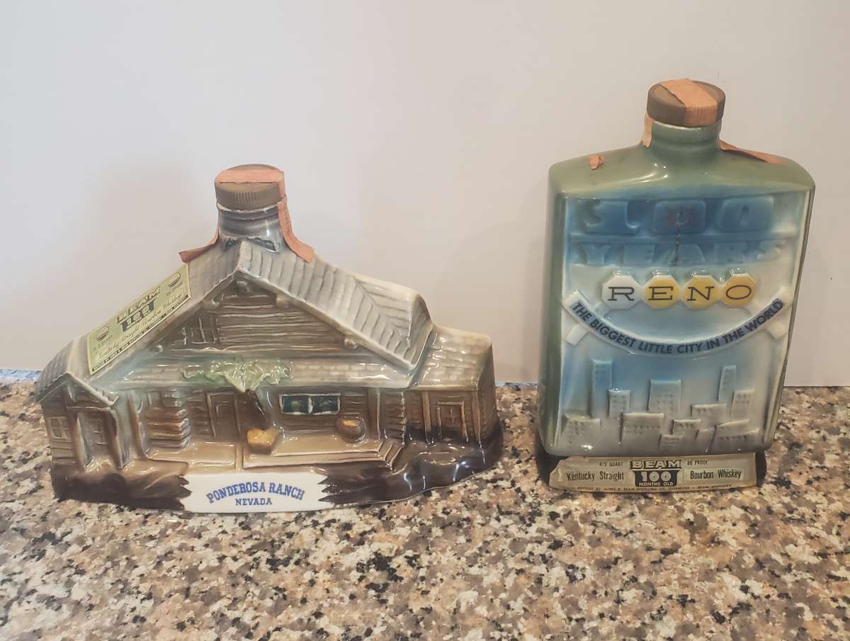 2 vintage Jim Beam decanters Nevada