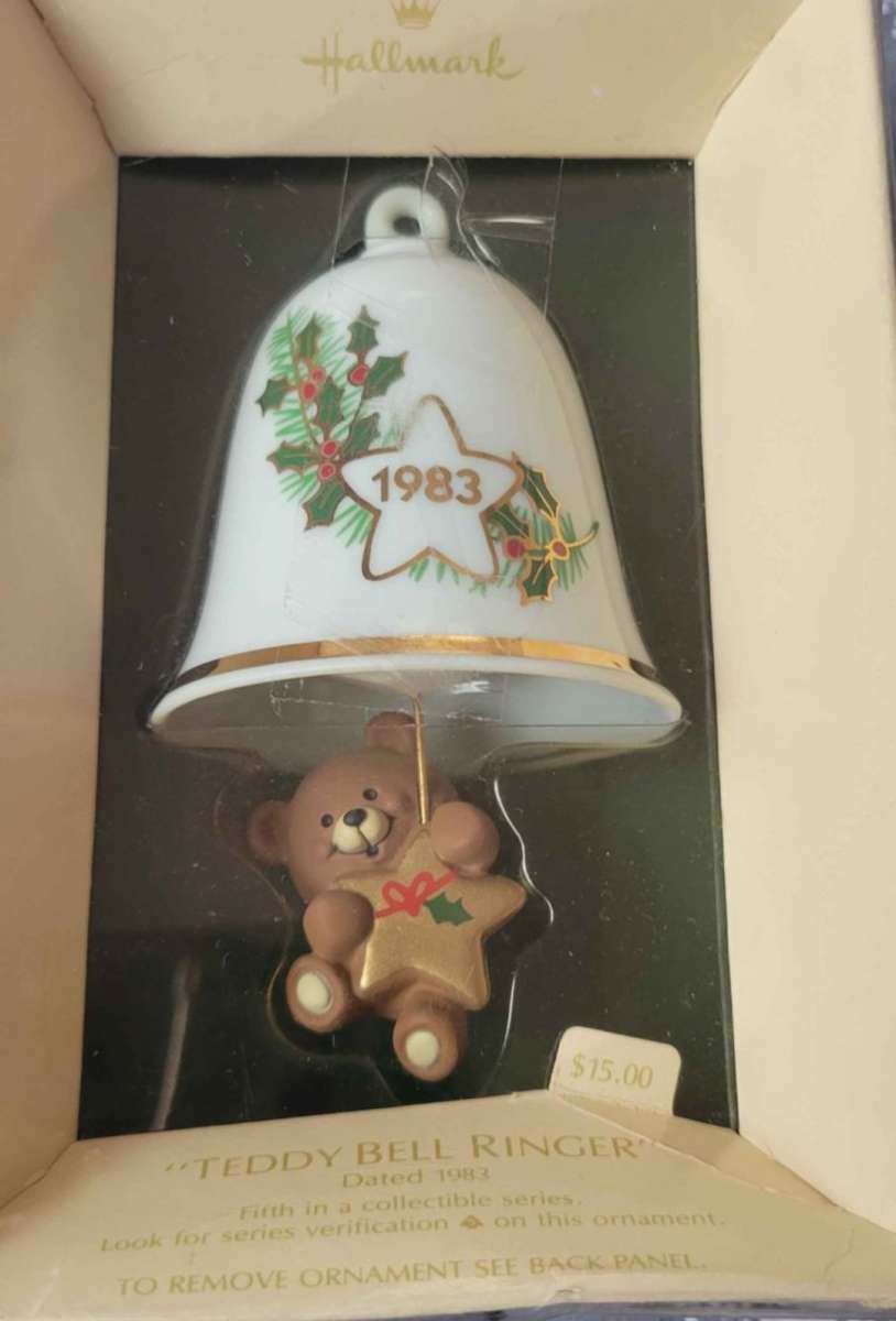 Hallmark Series 5 Ornament Bell Ringer from 1983 Teddy Bear