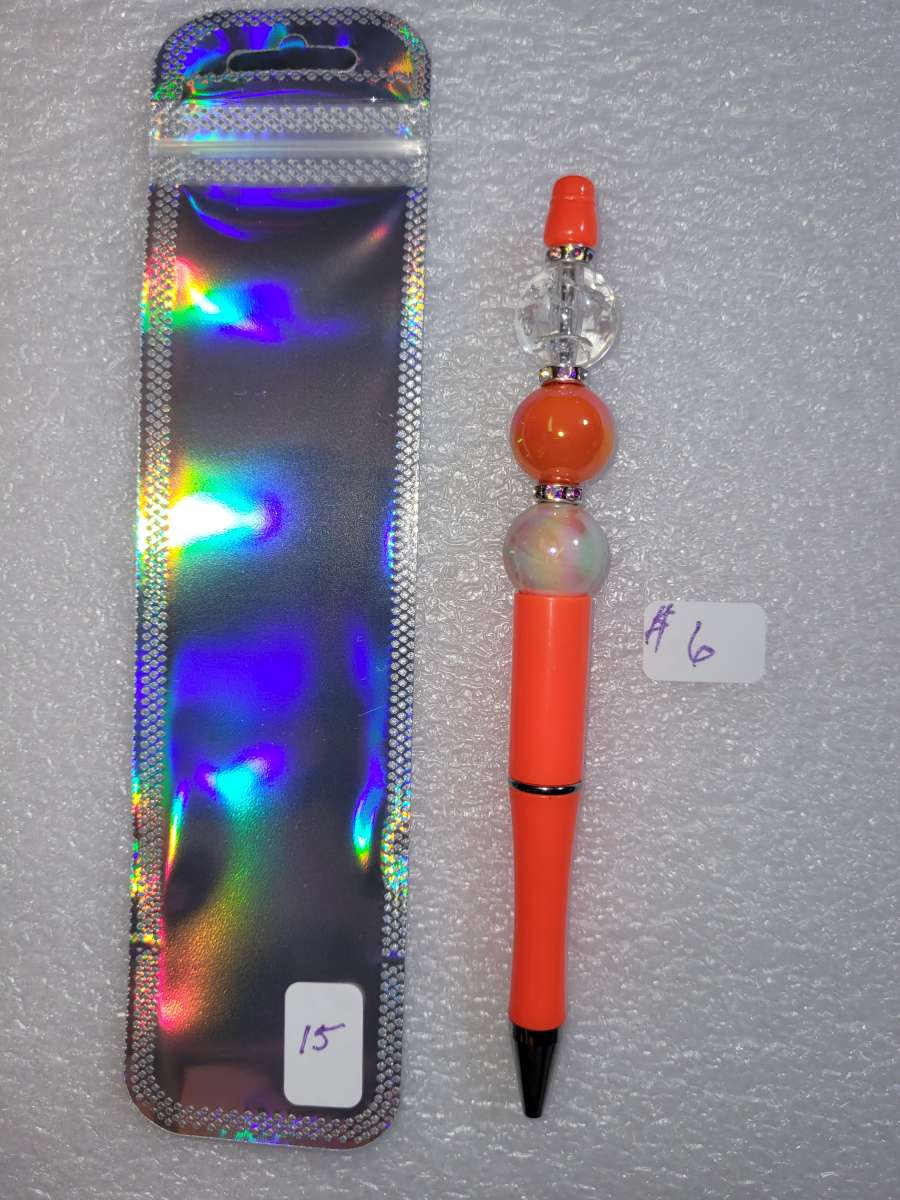 Hand beaded pens    Black ink