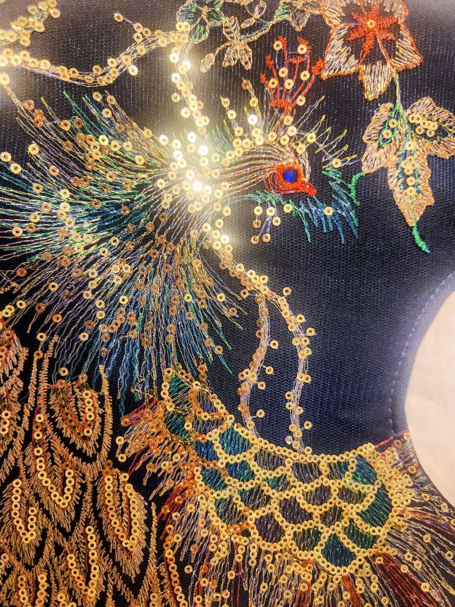 Ella and Elly Peacock Embroidery Tassel Bag