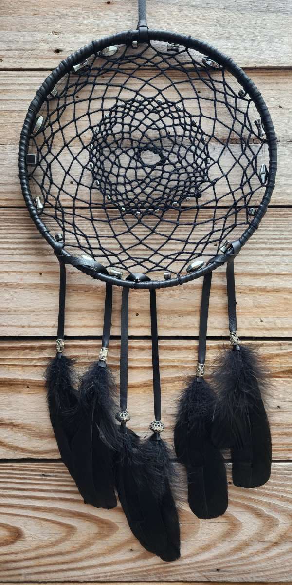 Black Leather Dream Catcher