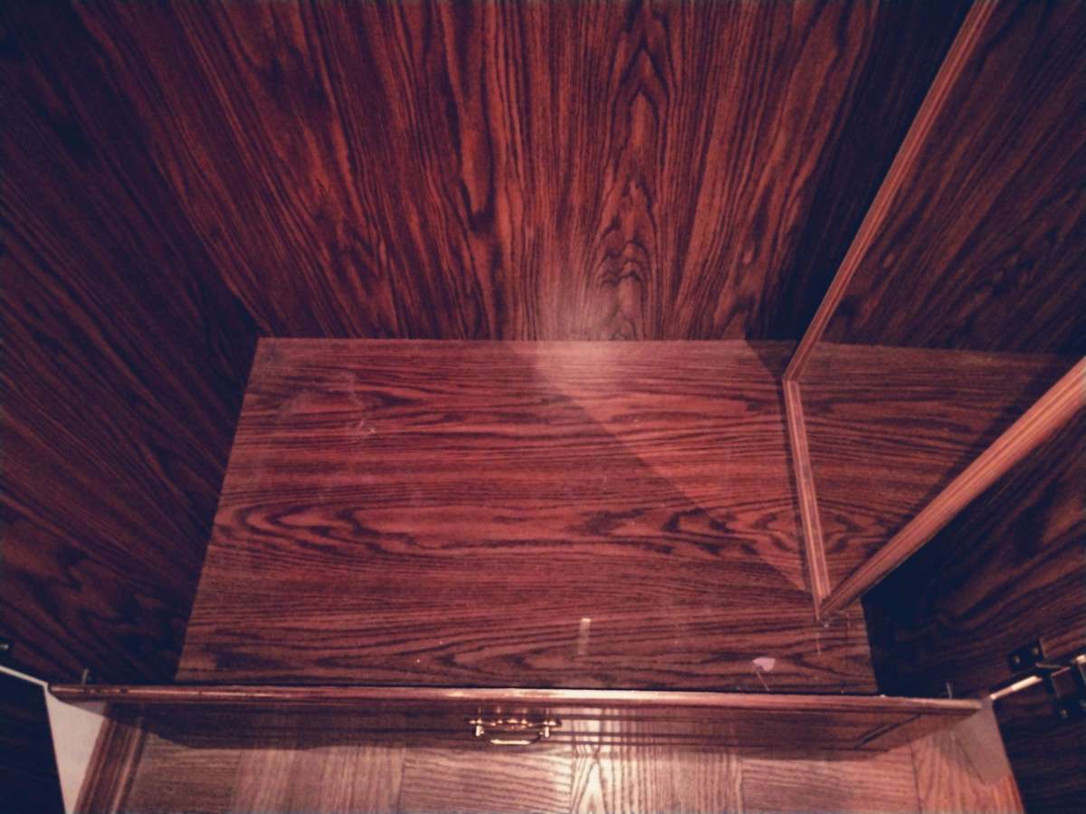 wooden armoire closet