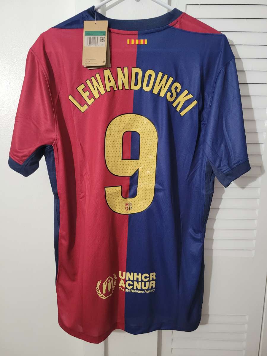 FC Barcelona Jersey Soccer 2025 Fan Version Size XL Lewandow