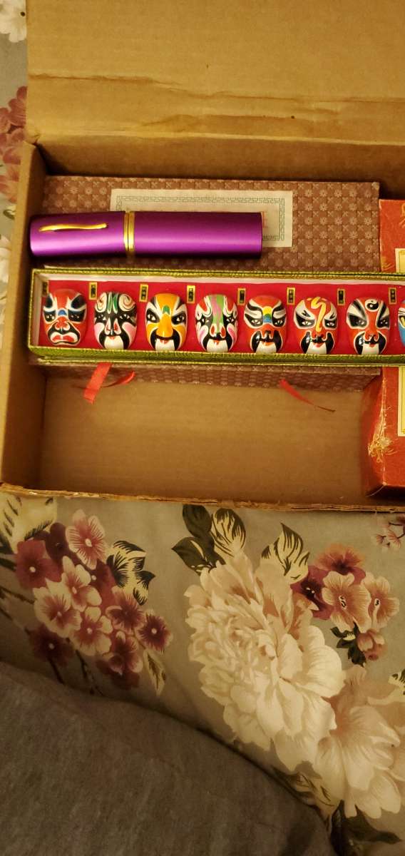 Vintage Chinese Hand Painted Miniature Opera Masks