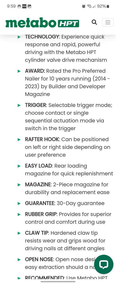 Metabo HPT NR83A5S Strip Nailer