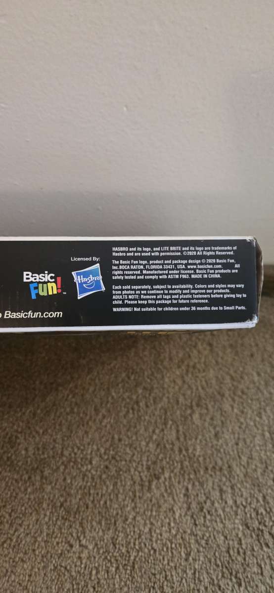 Basic Fun Hasbro Lite Brite 255 Piece Art Set