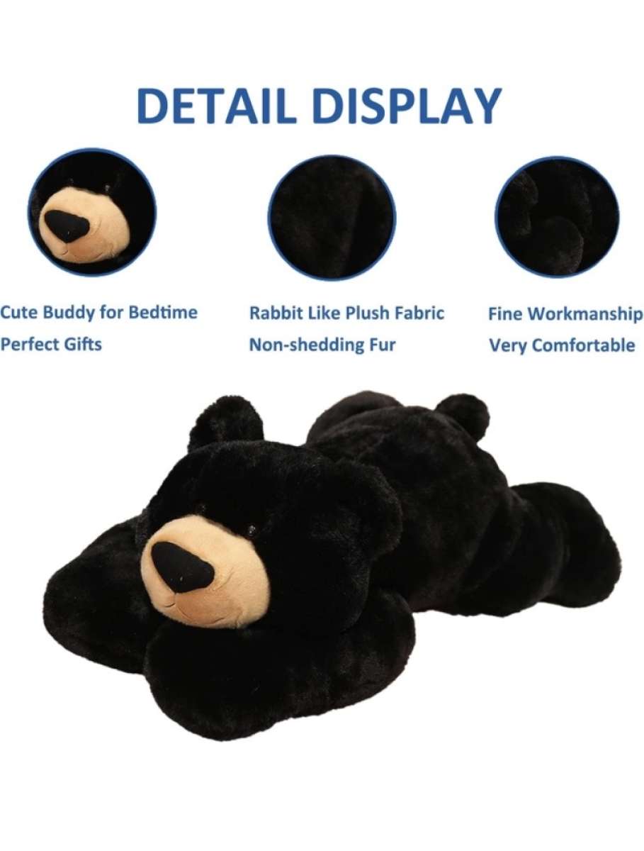 20 inch black bear plush