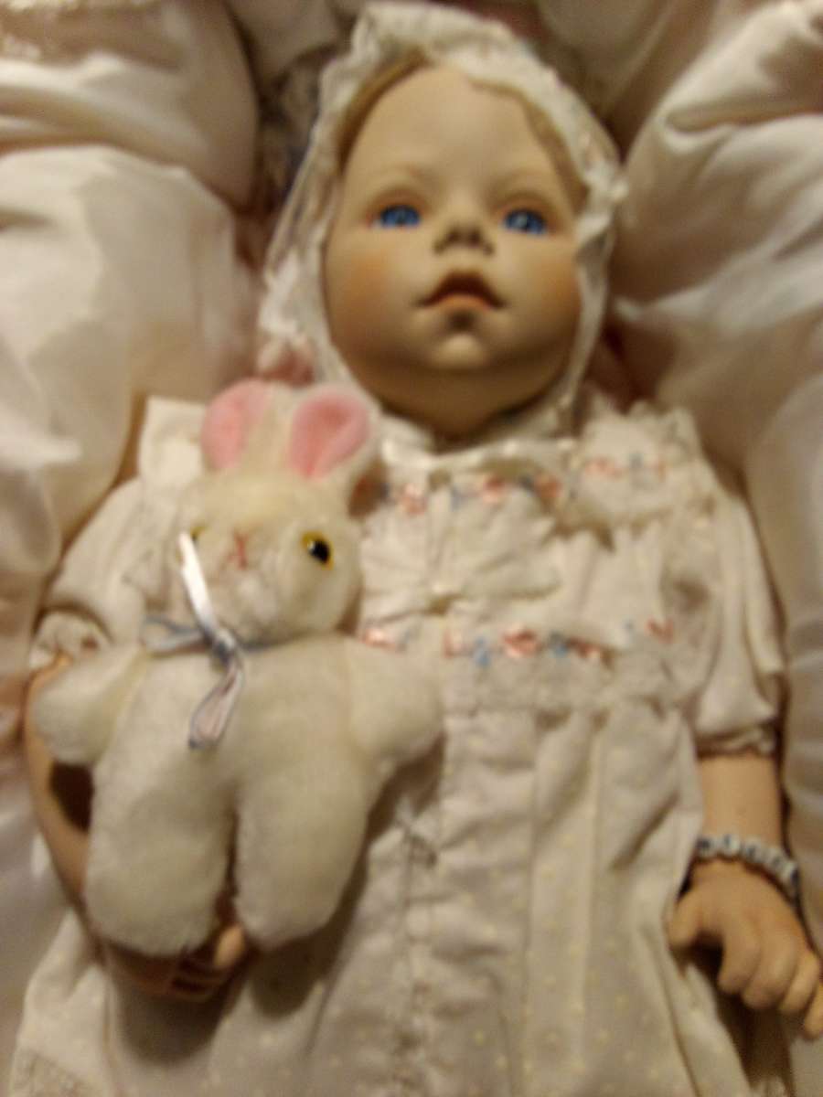 BUNDLE OF JOY PORCELAIN DOLL WITH ALL ACCESSORIES