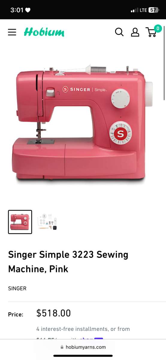Singer sewing machine