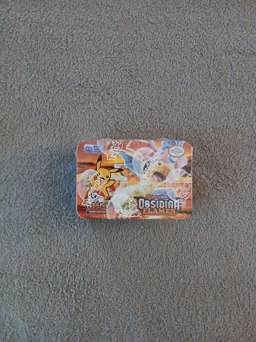 Pokemon Scarlet And Violet Obsidian Flames Tin Box 2024