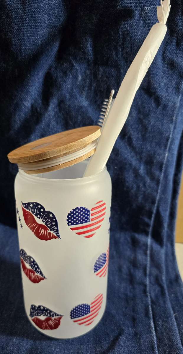 16 Oz Glass Cups With Bamboo Lids