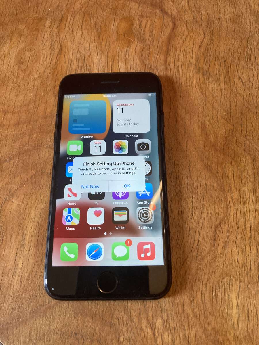 iPhone 7 with case and charger