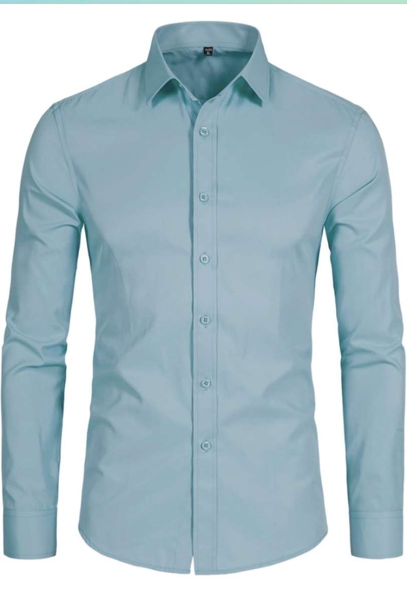 blue collard shirt