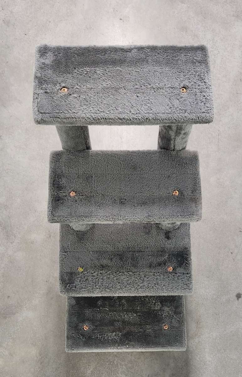 Furhaven Steady Paws 4 Step Pet Stairs for High Beds Sofas