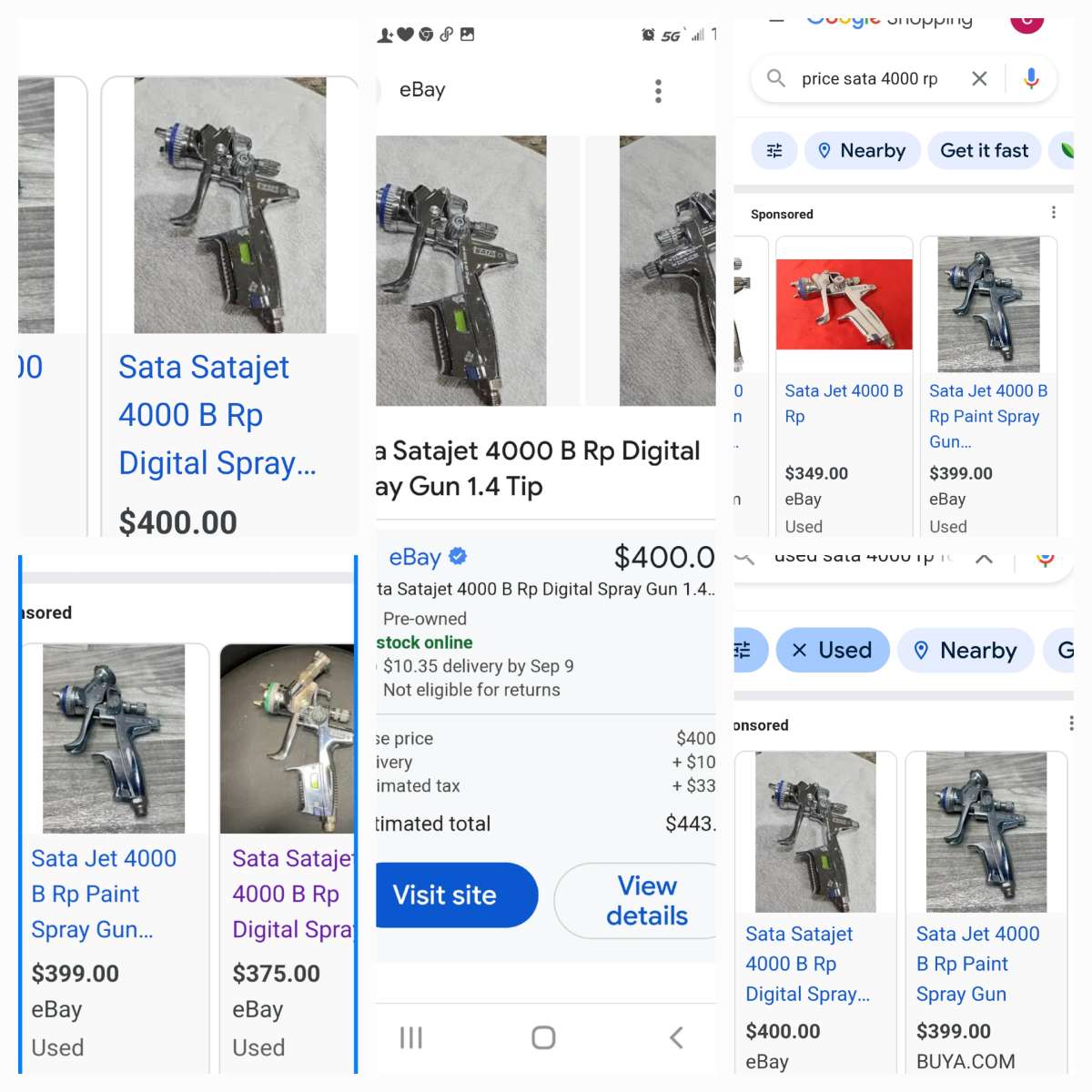 SATA Jet 4000 B HVLP  pneumatic  paint sprayer