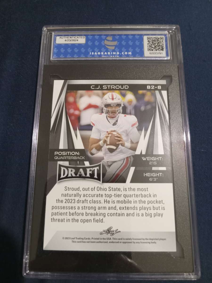 cj stroud graded 10 sports card