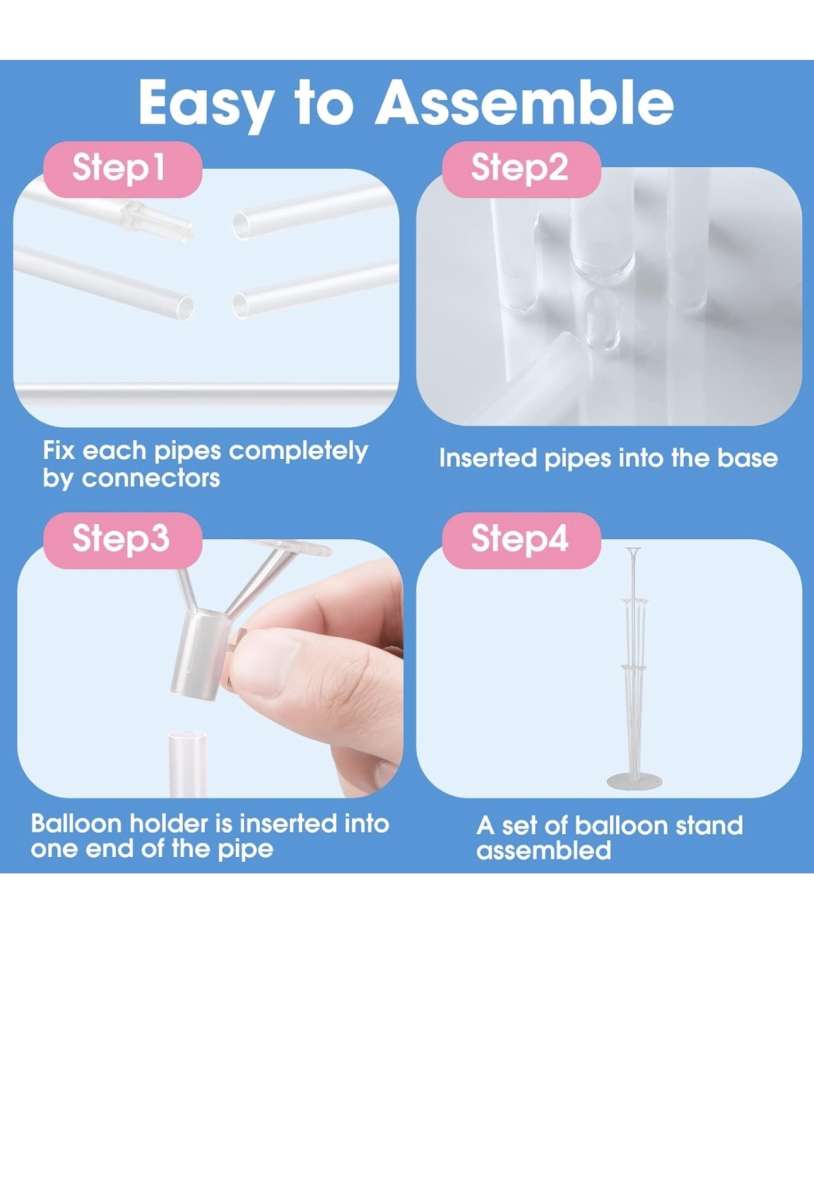 4 Sets Balloon Stand Kits
