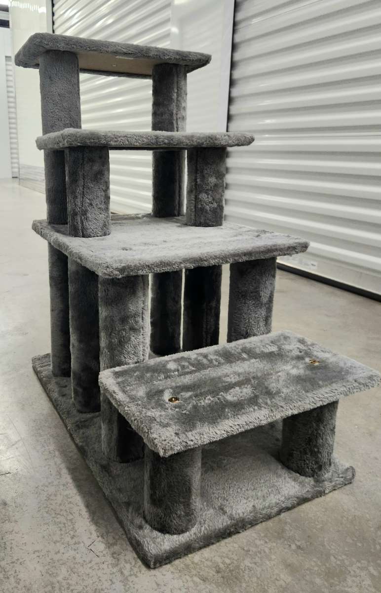 Furhaven Steady Paws 4 Step Pet Stairs for High Beds Sofas