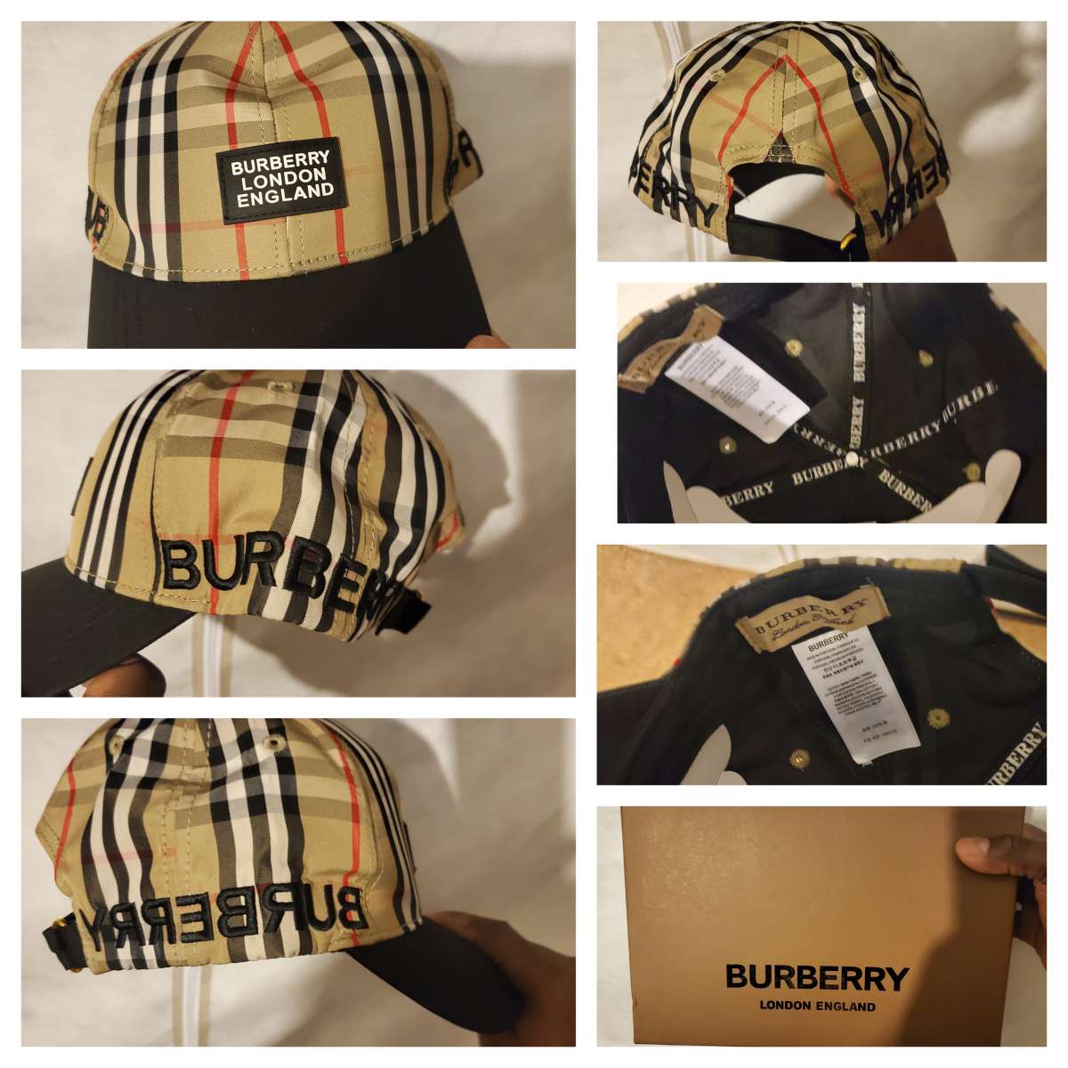 Burberry logo hat