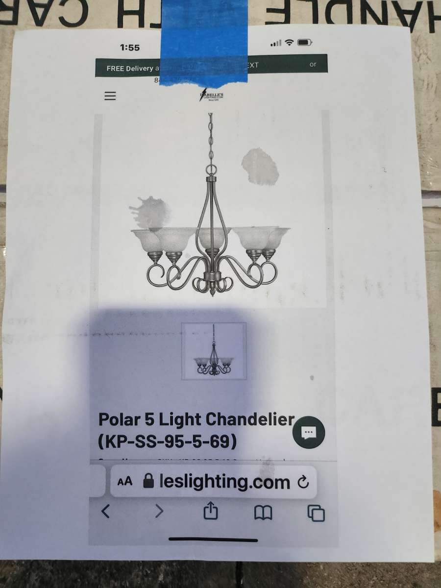 Savoy House Polar 5 Light Chandelier