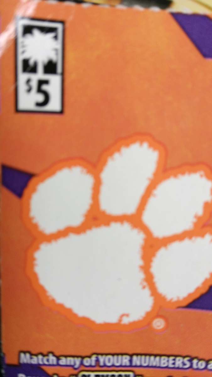 a 5 dollar winning Clemson scratch off