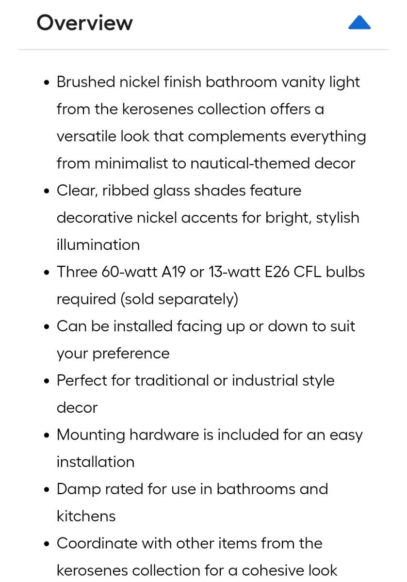 Allen Roth Kenross Vanity Bar Light