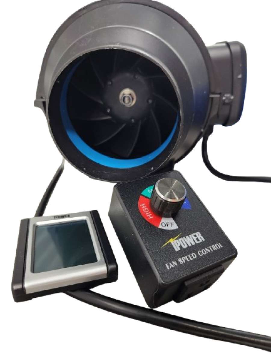 iPower 4 Inch 118 CFM Inline Duct Fan Controller Air Carbon