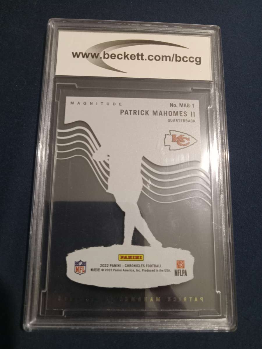 Patrick Mahomes graded 9 sports card