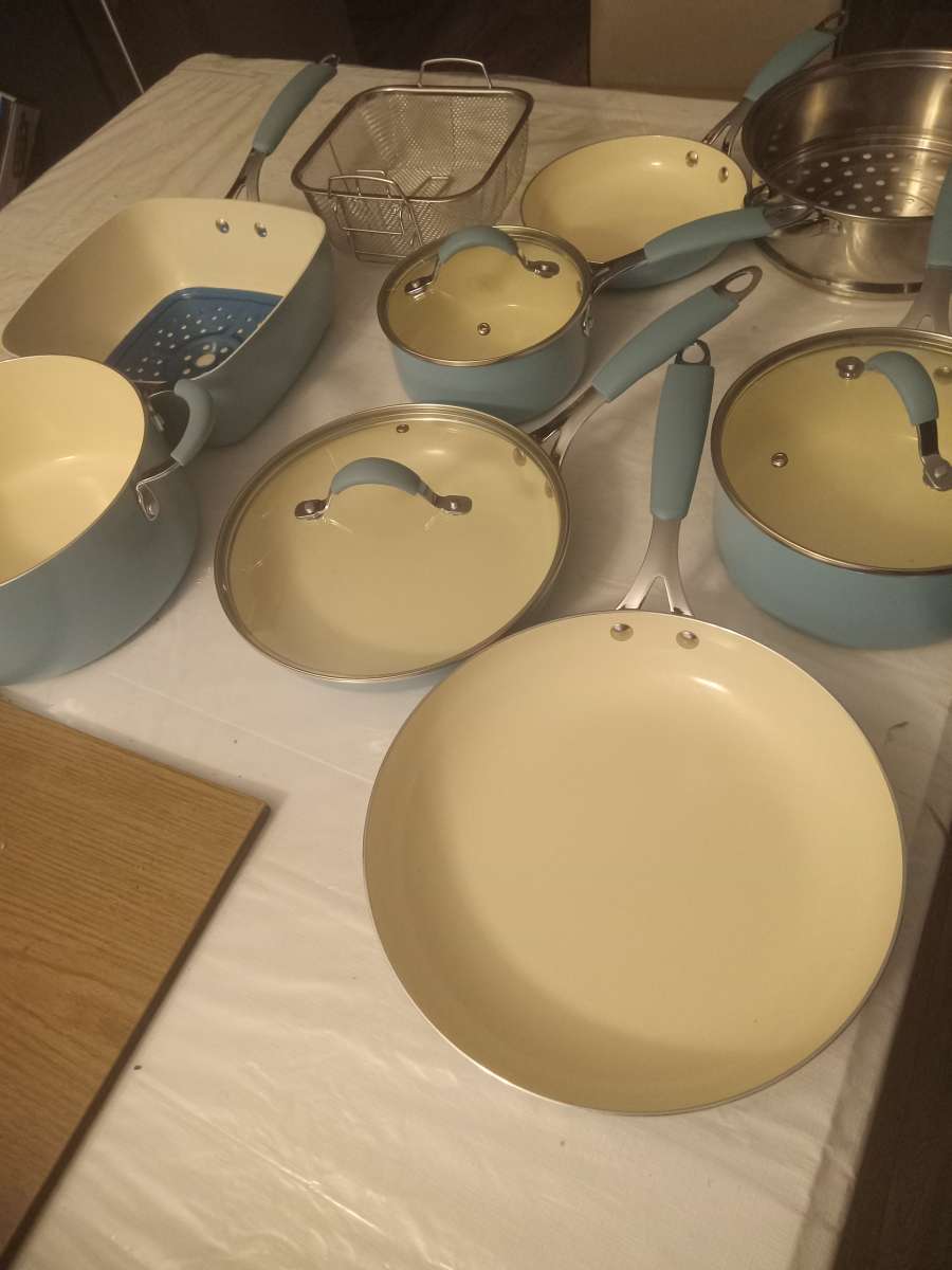 bateria de cocina 15 piezas de seramica antidarente