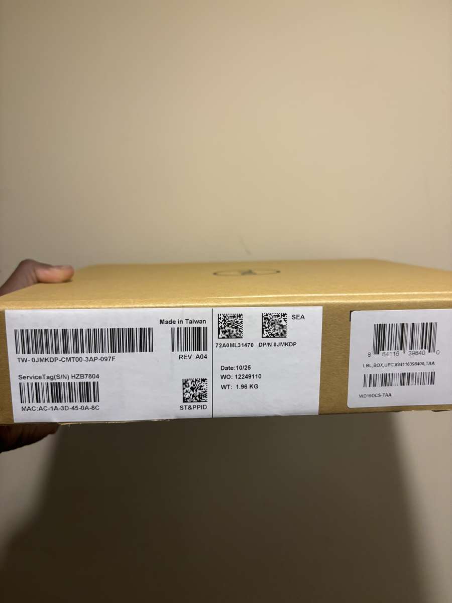 Dell WD19DCS Docking Station  Black  Factory sealed