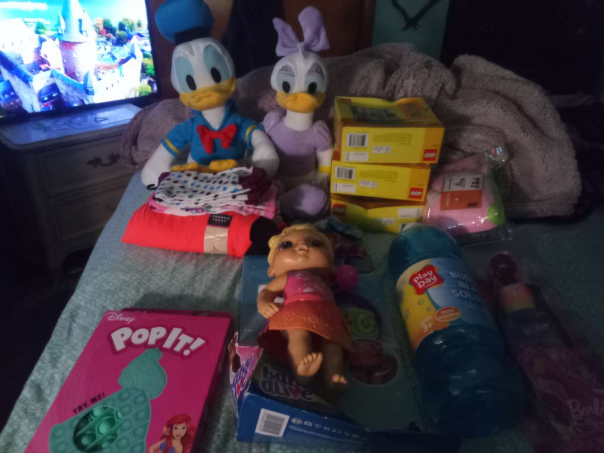 toys bubbles candy socks