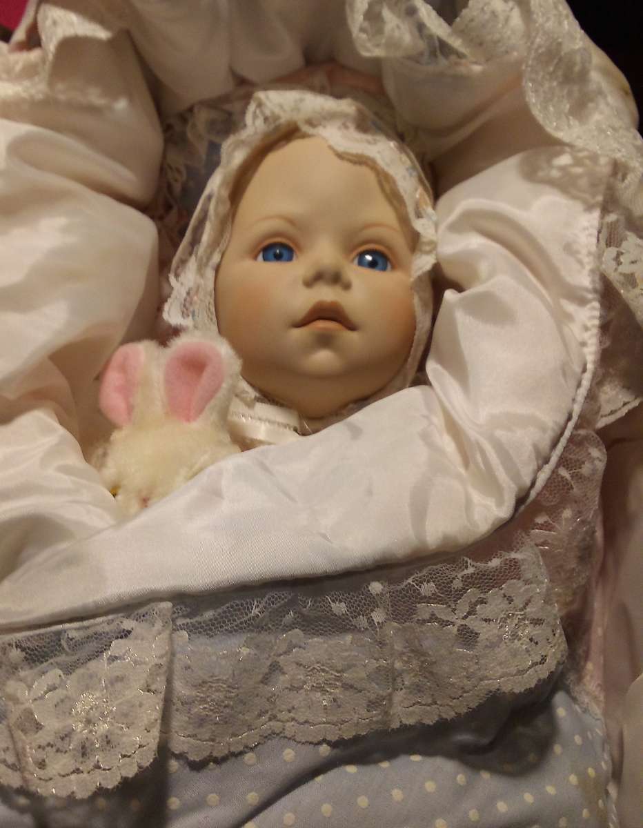 BUNDLE OF JOY PORCELAIN DOLL WITH ALL ACCESSORIES