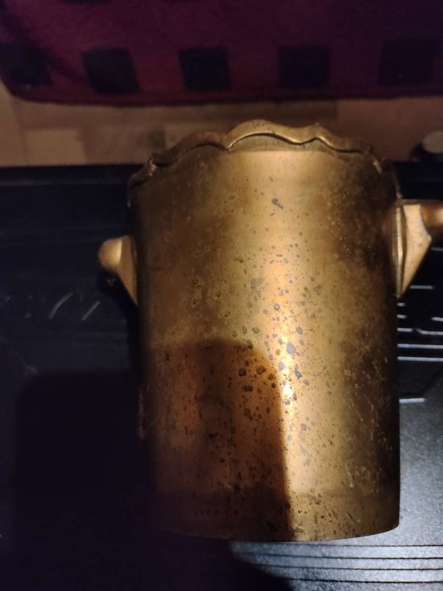solid brass vase