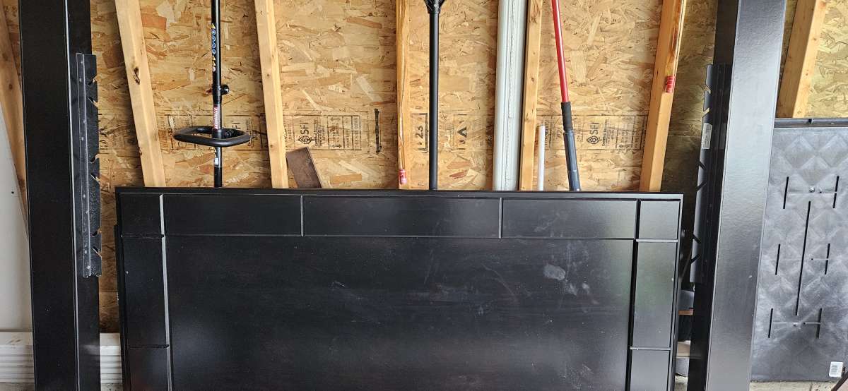 King size wooden bed frame no mattress