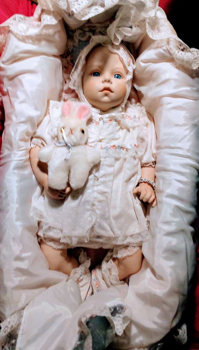 BUNDLE OF JOY PORCELAIN DOLL WITH ALL ACCESSORIES